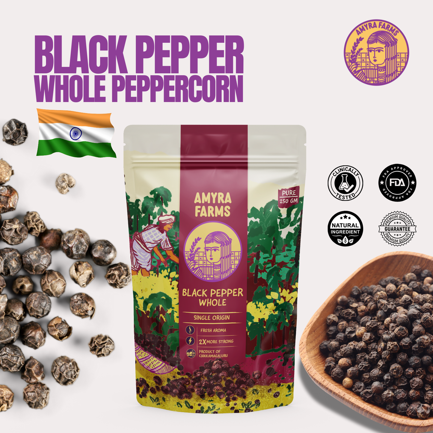 Royal Black Peppercorns