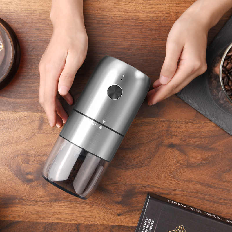 Portable Ceramic Conical Bur USB Electric Coffee Bean Grinders